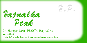 hajnalka ptak business card